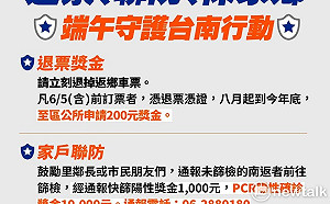 黃偉哲臉書籲旅外子弟退票 提供萬元獎金檢舉返鄉未篩檢者