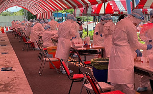 京元電全體員工PCR超高效率！前進指揮官王必勝：12小時完成5千人採檢