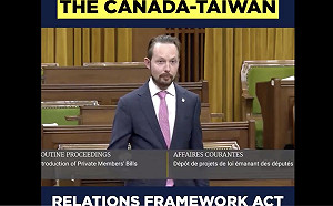 強化雙邊關係  加拿大《加台關係架構法》全院鼓掌一讀通過