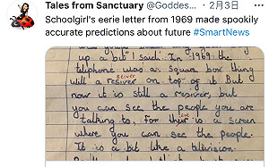 來自1969年的預言精準說中手機、電動門 52年前的信件透玄機