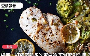 打疫苗前吃蛋白質有助於舒緩? TFC 台灣事實查核中心：錯誤訊息