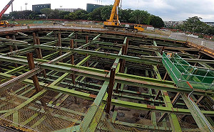 新莊運動公園地下停車場工程   力拚進度也拚防疫