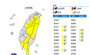 快訊》梅雨狂灌屏東！氣象局：10縣市大雨特報
