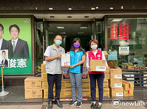 蔡筱薇媒合民間資源 捐贈物資及餐點給公所及低收入戶