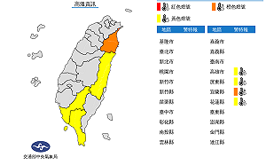 對流雲系旺盛雙東大雨特報 宜花高屏亮高溫警告