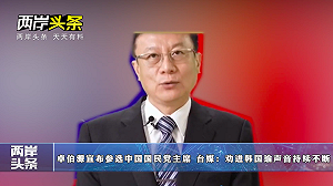 卓伯源宣布參選國民黨主席 中媒報導再度當起「打馬」悍將