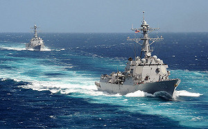 美驅逐艦、中國偵察艦現蹤花東外海 海軍嚴密監控