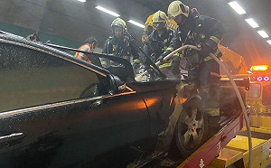 雪隧火燒車事故排除 隧道南北恢復正常通行