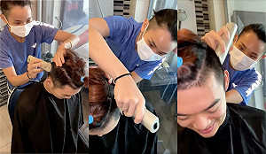 戴資穎幫王齊麟理頭髮！ 網笑：原來是球后「冠軍頭」加持