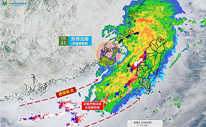 罕見從後方偷襲!「盧碧」超長颱風尾連3天雨灌西部