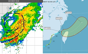 盧碧轉熱低壓挾豪雨 吳德榮:出現9字型特徵 今晚中心橫跨台灣