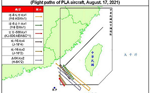 共機5機種、11架次擾台 「穿越」「繞飛」靶區傳聞未說明