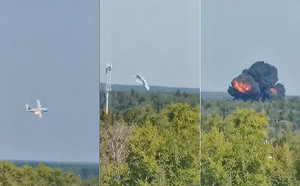 俄新型運輸機著火墜毀 社群軟體曝光墜機影片