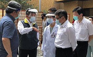 武漢肺炎》和王必勝一起赴台電！陳時中：今晚完成全部PCR篩檢