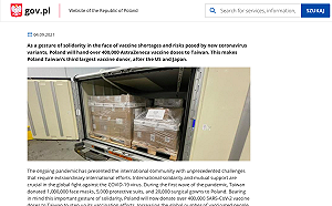 波蘭捐40萬劑疫苗推特秀我國旗 台灣網友湧入留言致謝