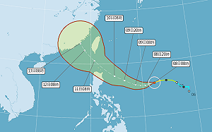 璨樹「爆發性發展」直逼強颱！氣象局：最快明晚發布海警
