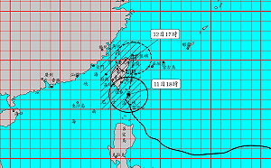 中颱璨樹暴風圈籠罩東南部!氣象局:越晚風雨越大