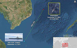 航母躲颱風!衛星捕捉「山東艦」距「卡爾文森號」480海浬
