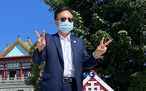 卓伯源金門拉票 籲蔡英文開放金廈單向小三通