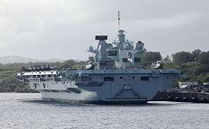 「伊麗莎白女王號」駛離關島 10/8-16參與FPDA「Bersama Gold 21」演習