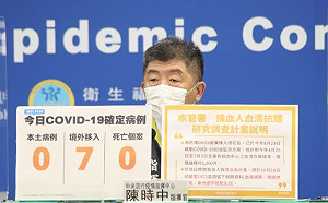 快訊》啟動血清抗體社區監測方案！陳時中：抽樣5千件4至7月捐血者樣本