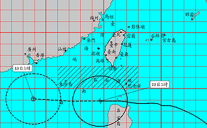 圓規颱風輕掃12縣市豪雨特報 宜蘭台中亮紫色警戒