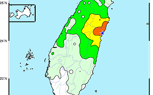 東部近海發生規模5.2地震！花蓮、宜蘭、南投震度達4級