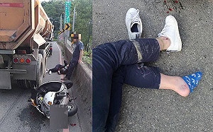 曳引車疑不滿女騎士鑽車「頂她屁股兩下」撞倒！ 網批根本殺人未遂