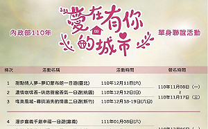 想結婚看過來！內政部舉辦單身聯誼活動 11/8起開始報名