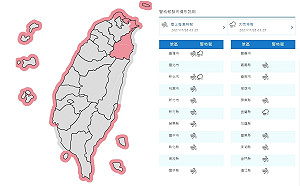 宜蘭.基隆.新北大雨特報  北台灣今回溫 周二再轉冷