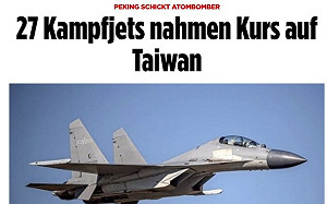 德《畫報》報導27共機擾台 稱台灣早就是獨立國家