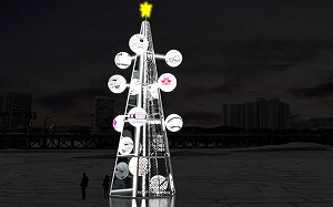 夢幻打卡新地標！16公尺高聖誕樹12/3點亮台南河樂廣場