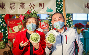 新北台東聯手行銷釋迦   侯友宜饒慶鈴邀民眾逛耶誕城挺果農