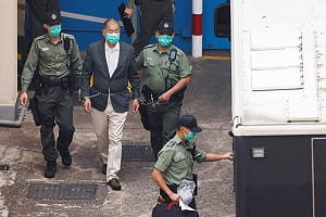 黎智英國安法案  西九龍法院今宣判三罪成立  判刑尚待確定 