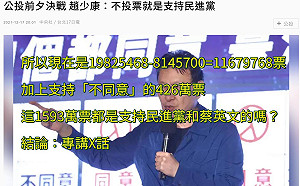 專講X話！朱立倫＋趙少康公式＝全台1593萬人支持民進黨？ 王定宇飆罵