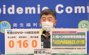 快訊》1/4起邊境檢疫加嚴！陳時中：需持「2日內」PCR檢驗報告才能入境