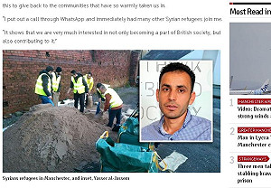 回報收容恩情  敘利亞難民助英曼徹斯特修堤