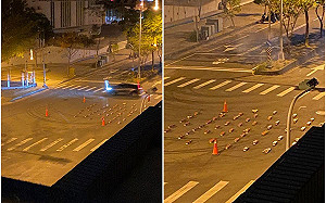 台中雞排店封路擺炮陣　警方開罰