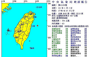 快訊》東部海域17：46規模6.0地震 北市災害應變中心提升強化三級開設