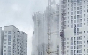 111不平靜！南韓光州39層公寓外墻坍塌6人失聯 驚悚畫面曝光