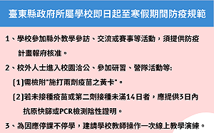 全台第一槍！台東縣府公告 「疫苗護照」即日啟動 校外人士進校園須出示小黃卡