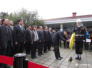 頭寮謁陵  朱：秉持蔣經國精神拼選舉