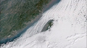 台灣帝王級寒流  衛星動畫一目了然