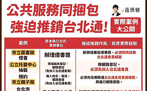 台北通無法律授權！苗博雅再轟柯文哲：淪中國式控管 市民不要監控城市