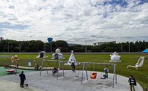 新北三重鴨鴨地景北漂八里文化公園！ 打卡景點再 1