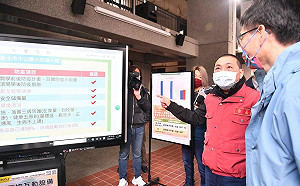 侯友宜視察學校防疫  新北高中以下教師第2劑接種率達98％