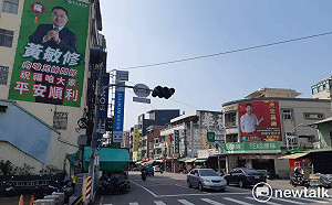 地處要塞 嘉義市光路里成議員參選人看板的「另類戰場」