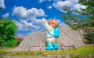 打造全新打卡亮點 10米高萌虎太空人登陸月世界