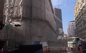 城中城拆除作業遭檢舉揚塵  高市環保局依法開罰