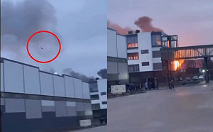 (影)飛彈從頭頂飛過！俄羅斯轟炸烏克蘭西部機場 驚悚畫面曝光